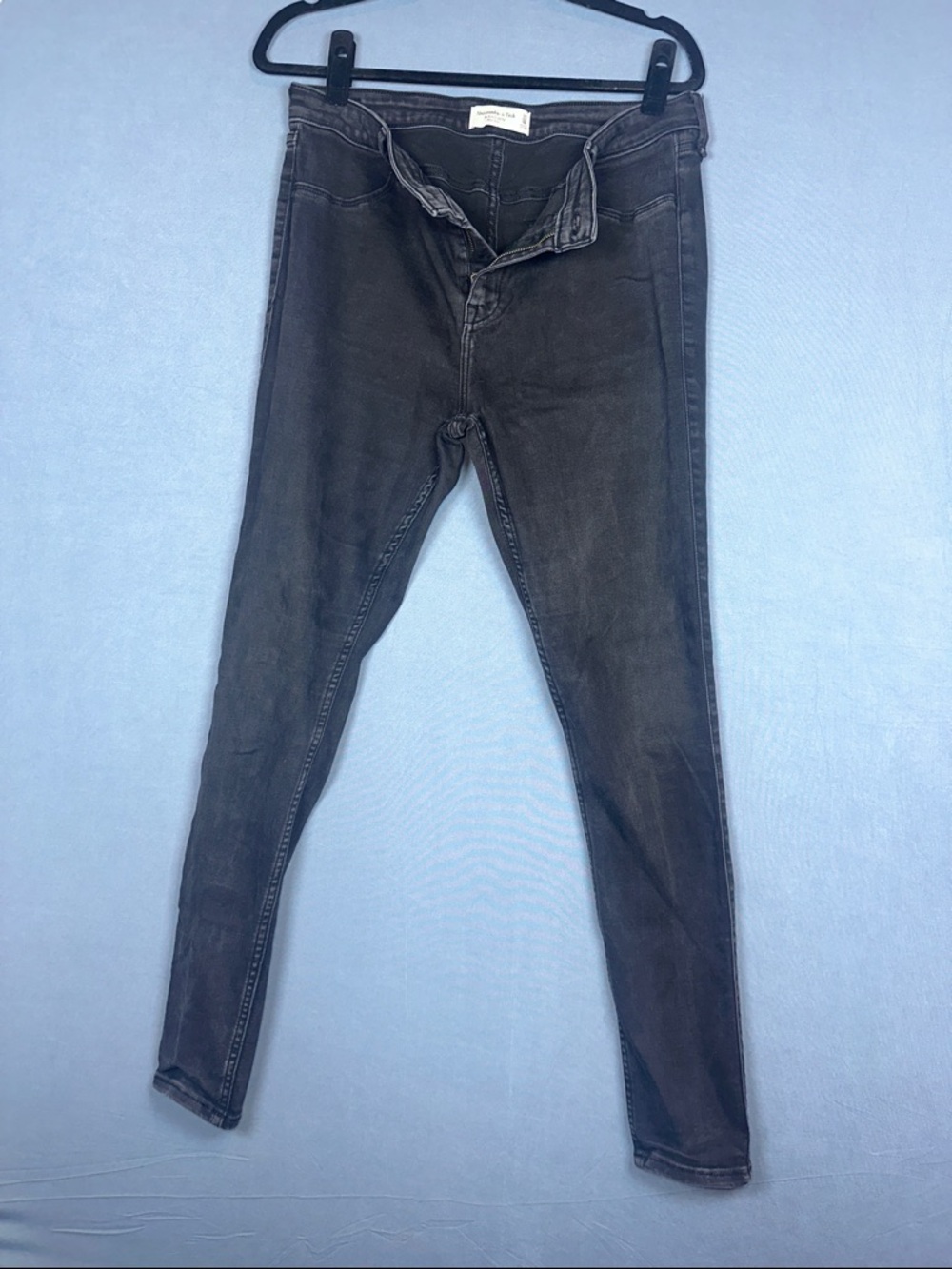 Abercrombie Jean Leggings Black Mid Rise Womens 33 Long Stretch
